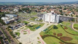 Foto aérea da Cidade Administrativa de Aparecida de Goiânia