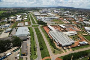 Foto aérea do Polo Industrial de Aparecida de Goiânia