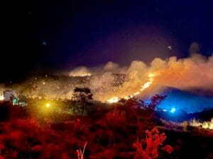 Incêndio na Serra das Areias em 04 de setembro de 2024. Foto: Divulgação/Corpo de Bombeiros