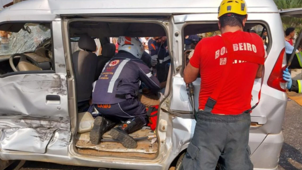 Foto do acidente que vitimou criança de 8 anos.